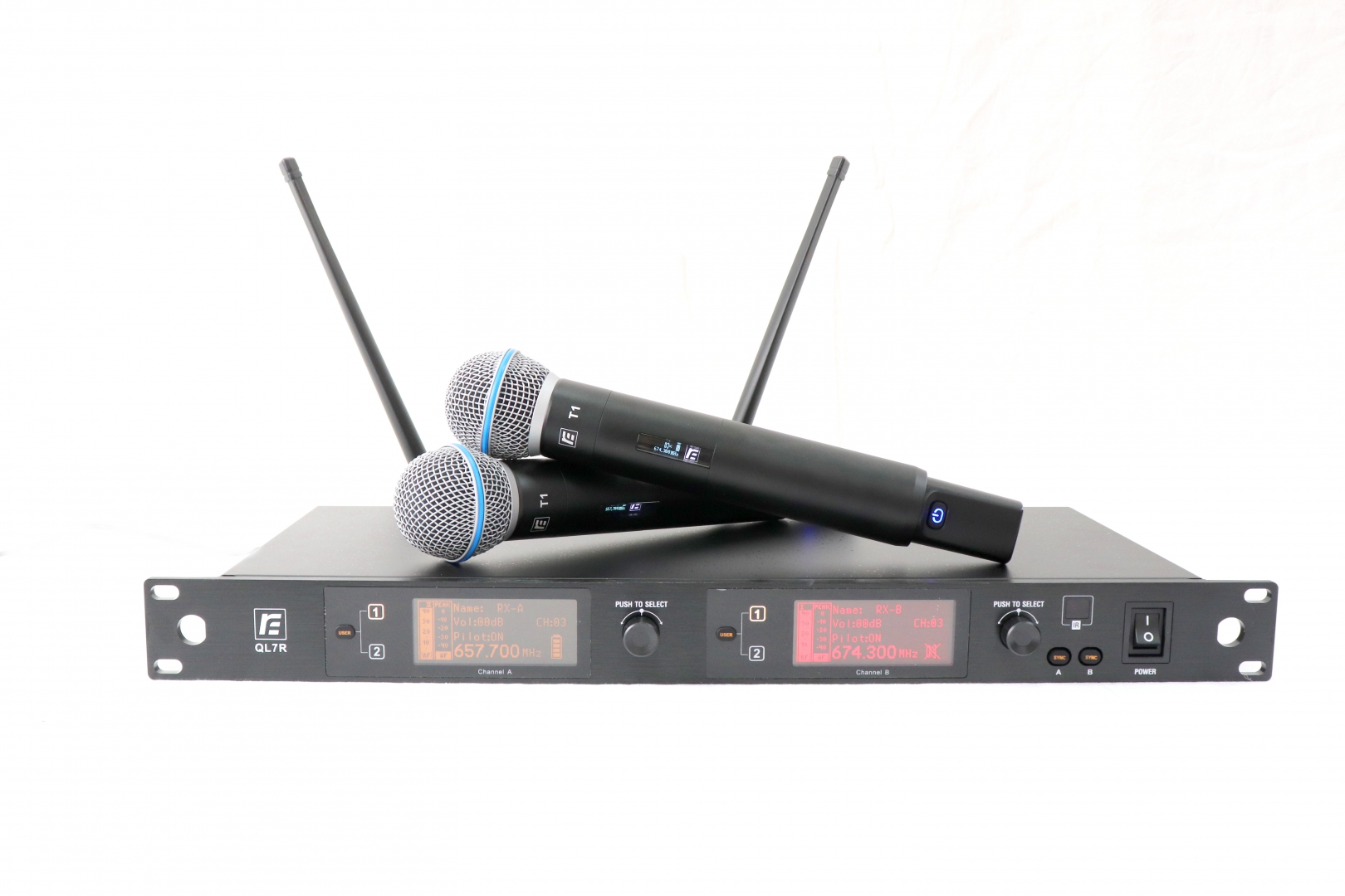 RFIntell QL7R/T1-A 651,800-683,400 МГц 2-канальная радиосистема с 2-мя ручными микрофонами в Смоленской области